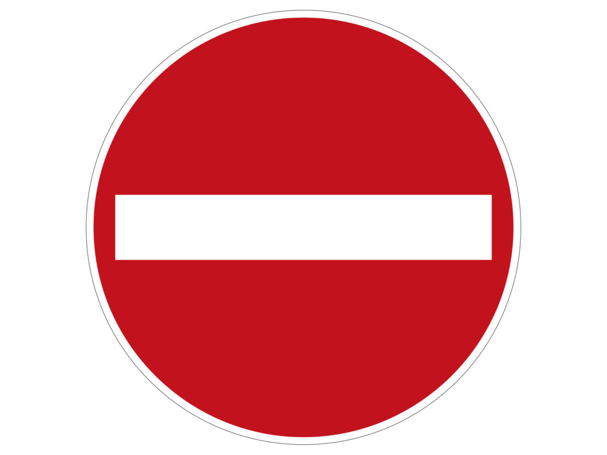 Verkehrszeichen 267 Verbot Der Einfahrt Radfahrausbildung Grundschule Parcours